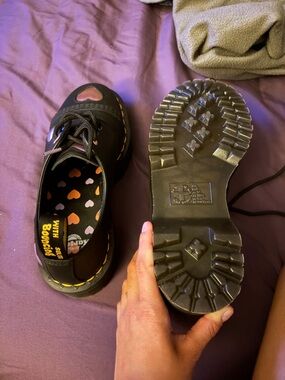 Dr. Martens Black Heart Accent Lace-Up Shoes